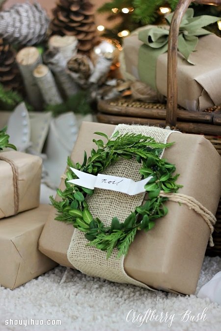 森系禮物包裝DIY 漂亮花環(huán)包裝裝飾手工制作 -  www.rpnrmr.com