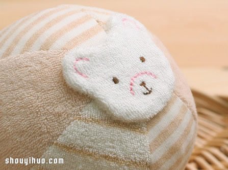 可愛兔臉布藝球玩具DIY 布藝球飾品手工制作 -  www.rpnrmr.com