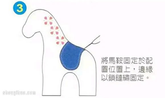 不織布手工制作布藝馬玩具圖解教程帶圖紙 -  www.rpnrmr.com