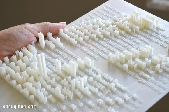 利用3D打印技術(shù)把字體排列成模擬都市景觀 -  www.rpnrmr.com