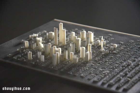利用3D打印技術(shù)把字體排列成模擬都市景觀 -  www.rpnrmr.com