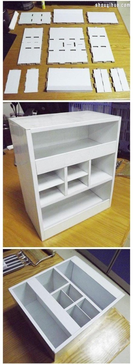 廢舊紙箱廢物利用 手工制作柜子/書(shū)柜/衣柜 -  www.rpnrmr.com