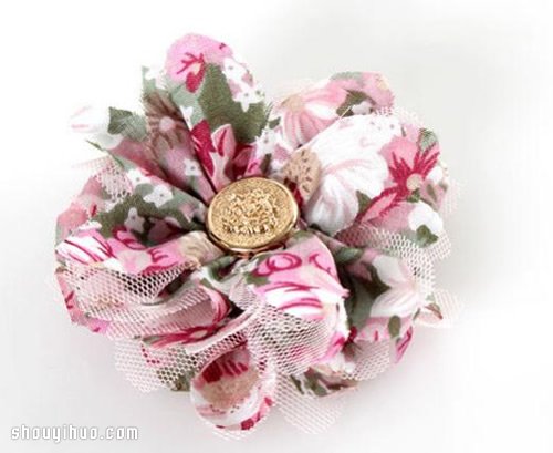 唯美風(fēng)布花發(fā)箍手工制作方法圖解教程 -  www.rpnrmr.com