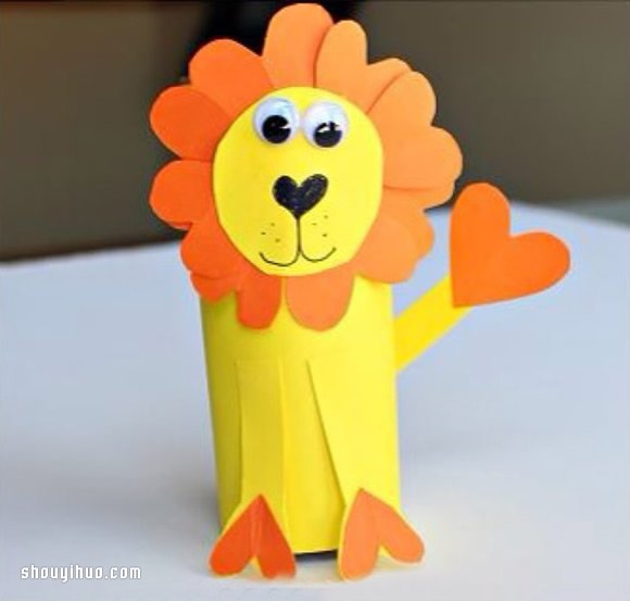 可愛小獅子的制作方法用衛(wèi)生紙卷筒和卡紙做 -  www.rpnrmr.com