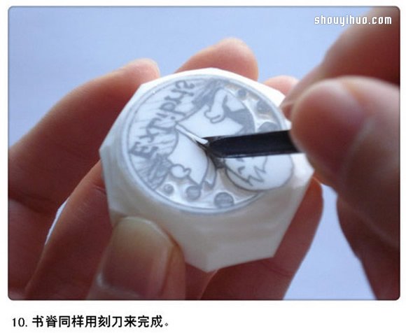 小女孩圖案橡皮章藏書票DIY手工制作圖解 -  www.rpnrmr.com
