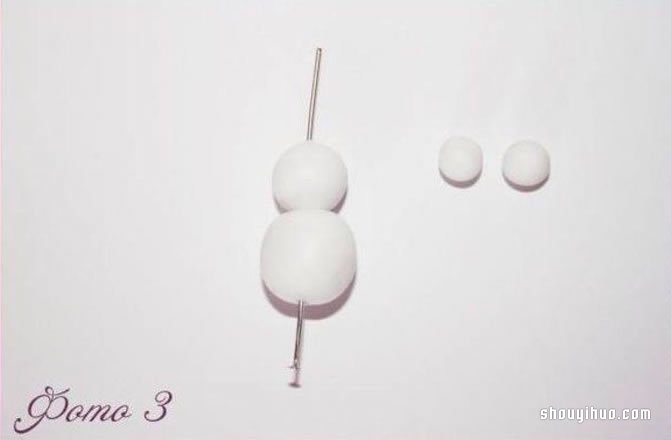粘土雪人掛件DIY制作的方法步驟圖解教程 -  www.rpnrmr.com