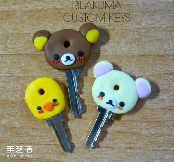 軟陶小熊鑰匙手柄DIY 卡通小熊鑰匙粘土制作 -  www.rpnrmr.com