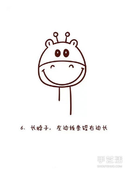 長頸鹿簡筆畫步驟教程 長頸鹿簡筆卡通畫的畫法 -  www.rpnrmr.com