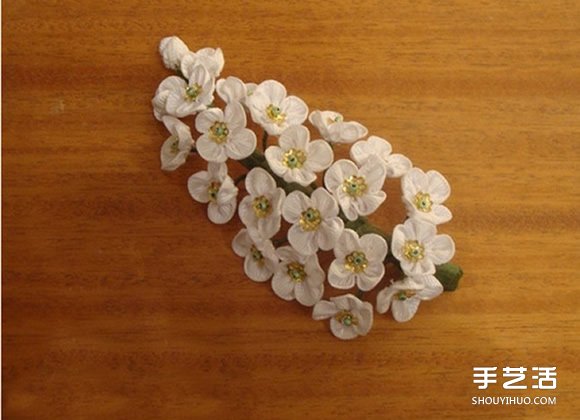 手工布藝梅花發(fā)飾DIY 不織布梅花發(fā)卡制作 -  www.rpnrmr.com