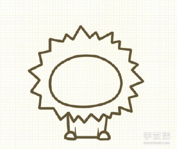 可愛獅子簡筆畫步驟 獅子簡筆畫彩色圖片教程 -  www.rpnrmr.com