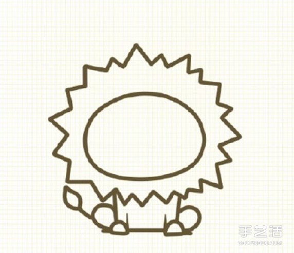 可愛獅子簡筆畫步驟 獅子簡筆畫彩色圖片教程 -  www.rpnrmr.com