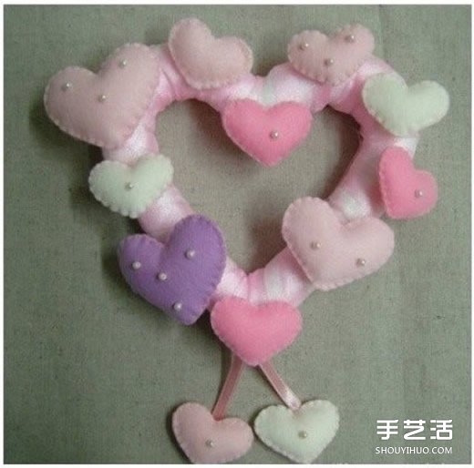 婚禮用漂亮愛心掛飾布藝手工制作圖解教程 -  www.rpnrmr.com