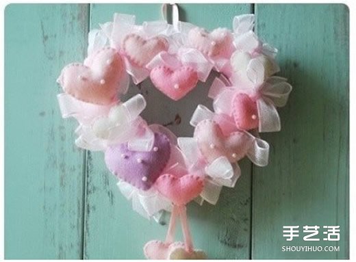 婚禮用漂亮愛心掛飾布藝手工制作圖解教程 -  www.rpnrmr.com