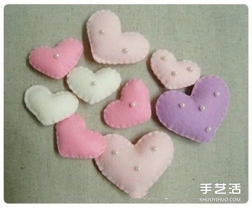 婚禮用漂亮愛心掛飾布藝手工制作圖解教程 -  www.rpnrmr.com