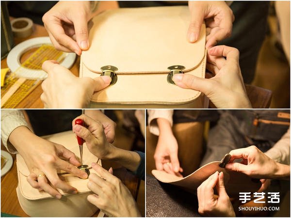 暖暖日式經(jīng)典皮革小書包DIY手工制作圖解教程 -  www.rpnrmr.com