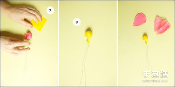 皺紋紙花的折法及制作美麗頭箍的教程圖解 -  www.rpnrmr.com