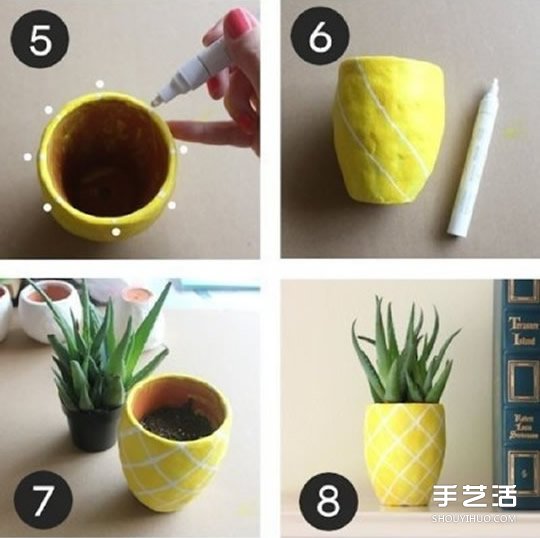 自制陶土花盆的方法圖解 菠蘿花盆DIY制作教程 -  www.rpnrmr.com