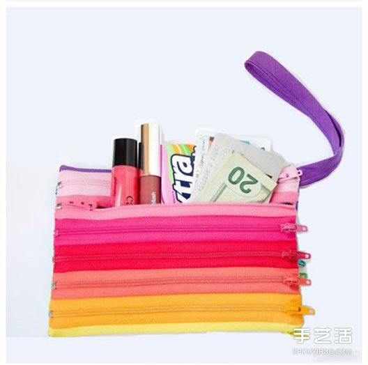 手拿拉鏈包零錢包DIY制作教程 材料全部是拉鏈 -  www.rpnrmr.com