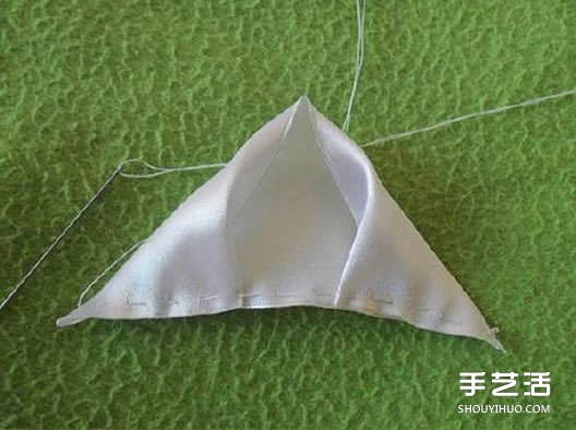 絲帶玫瑰花的折法圖解 寬絲帶玫瑰花的做法 -  www.rpnrmr.com