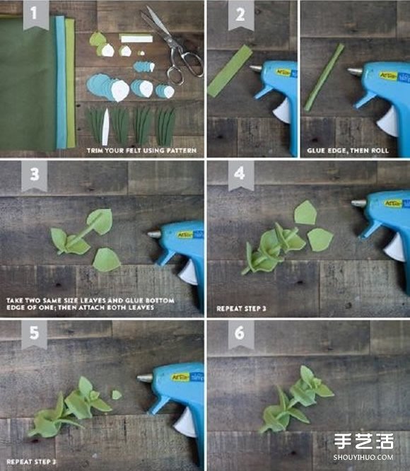 毛氈布做多肉植物的方法 多肉飾品布藝手工制作 -  www.rpnrmr.com