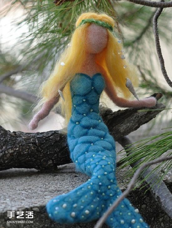 讓美人魚形象盡毀的羊毛氈作品圖片 -  www.rpnrmr.com