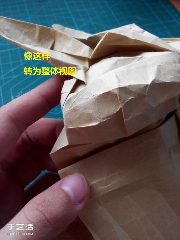 折紙兔子頭詳細(xì)步驟圖 復(fù)雜立體兔頭的折法 -  www.rpnrmr.com