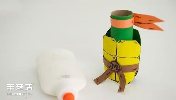 忍者神龜手偶玩具制作 卷紙筒手工制作忍者神龜 -  www.rpnrmr.com