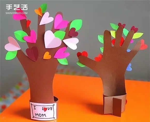 幼兒園母親節(jié)禮物：“五指連心樹”手工制作 -  www.rpnrmr.com