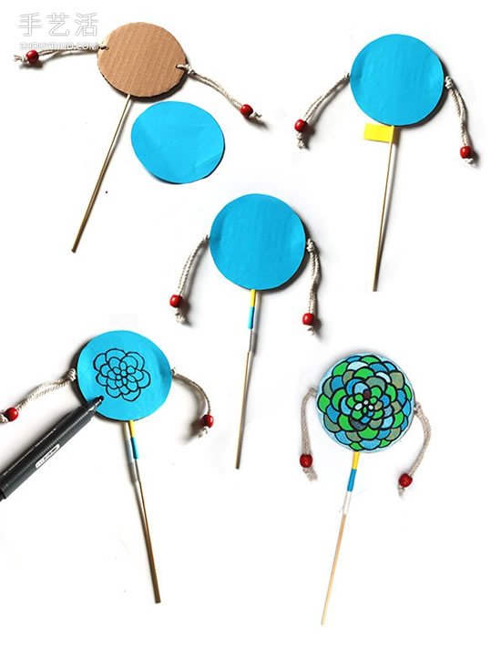 幼兒撥浪鼓玩具的做法 自制撥浪鼓的制作方法 -  www.rpnrmr.com