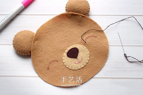 不織布新年小熊制作 超萌小熊布偶DIY圖解 -  www.rpnrmr.com