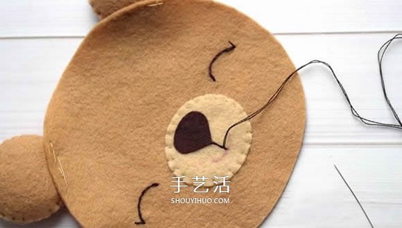 不織布新年小熊制作 超萌小熊布偶DIY圖解 -  www.rpnrmr.com