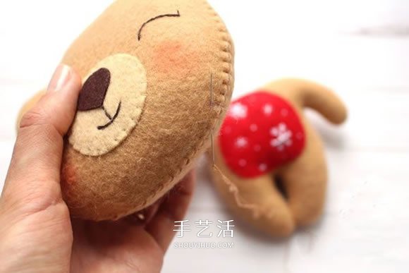 不織布新年小熊制作 超萌小熊布偶DIY圖解 -  www.rpnrmr.com