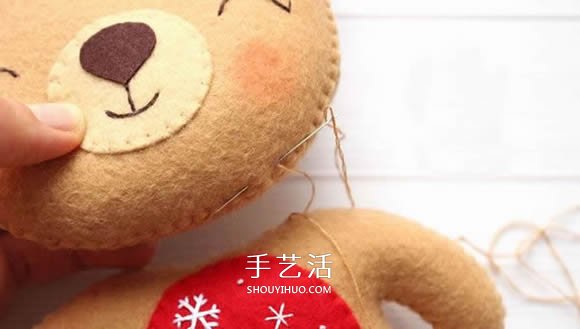 不織布新年小熊制作 超萌小熊布偶DIY圖解 -  www.rpnrmr.com
