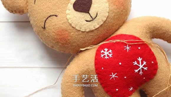 不織布新年小熊制作 超萌小熊布偶DIY圖解 -  www.rpnrmr.com