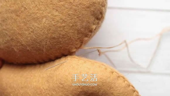 不織布新年小熊制作 超萌小熊布偶DIY圖解 -  www.rpnrmr.com