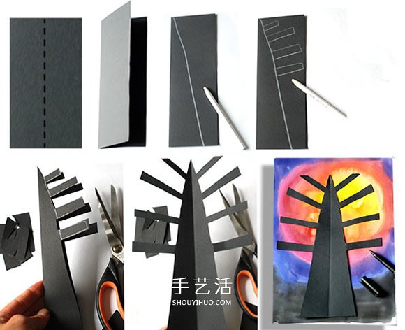 DIY剪貼畫風格萬圣節(jié)賀卡的制作方法圖解 -  www.rpnrmr.com