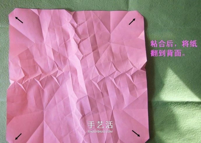 酒杯玫瑰的折法圖解 手工折紙酒杯玫瑰過程 -  www.rpnrmr.com