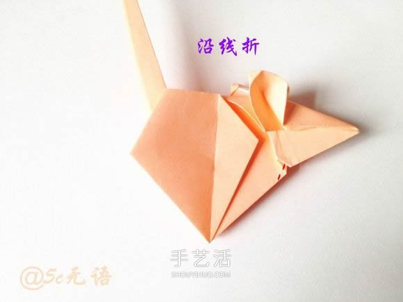 立體老鼠折紙圖解教程 逼真小老鼠的折法步驟 -  www.rpnrmr.com