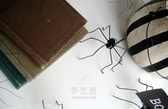 萬圣節(jié)蜘蛛便簽夾DIY 鐵絲手工制作可愛小蜘蛛 -  www.rpnrmr.com