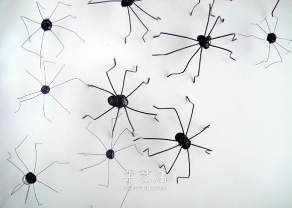萬圣節(jié)蜘蛛便簽夾DIY 鐵絲手工制作可愛小蜘蛛 -  www.rpnrmr.com