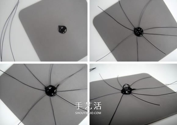 萬圣節(jié)蜘蛛便簽夾DIY 鐵絲手工制作可愛小蜘蛛 -  www.rpnrmr.com