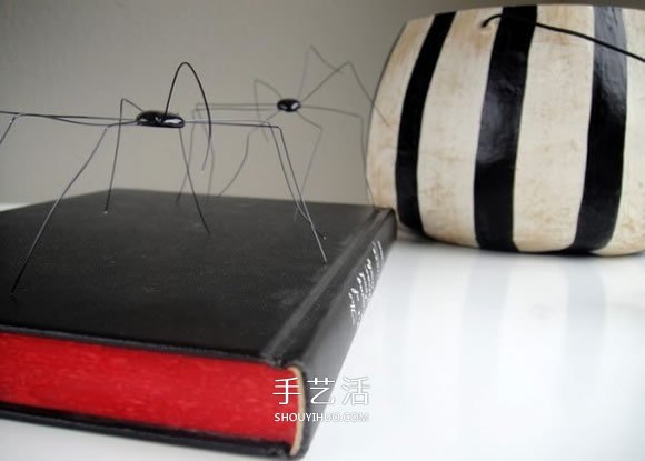萬圣節(jié)蜘蛛便簽夾DIY 鐵絲手工制作可愛小蜘蛛 -  www.rpnrmr.com