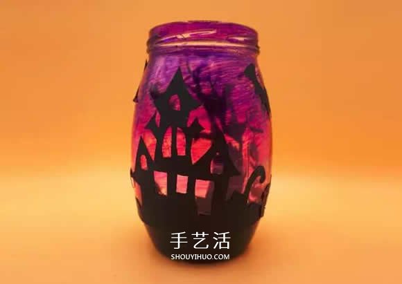 萬(wàn)圣節(jié)玻璃燈籠DIY教程 恐怖城堡燈飾手工制作 -  www.rpnrmr.com