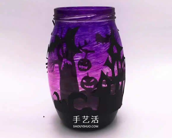 萬(wàn)圣節(jié)玻璃燈籠DIY教程 恐怖城堡燈飾手工制作 -  www.rpnrmr.com