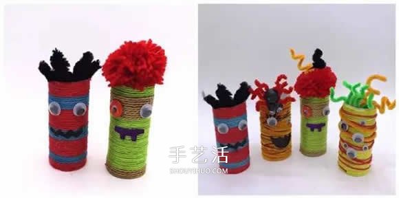 萬(wàn)圣節(jié)小怪物手工制作 卷紙筒做小怪物的方法 -  www.rpnrmr.com