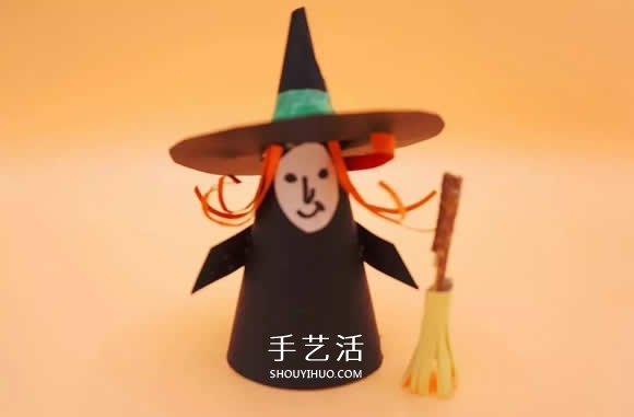 卡紙做女巫的圖解教程 萬(wàn)圣節(jié)女巫手工制作 -  www.rpnrmr.com