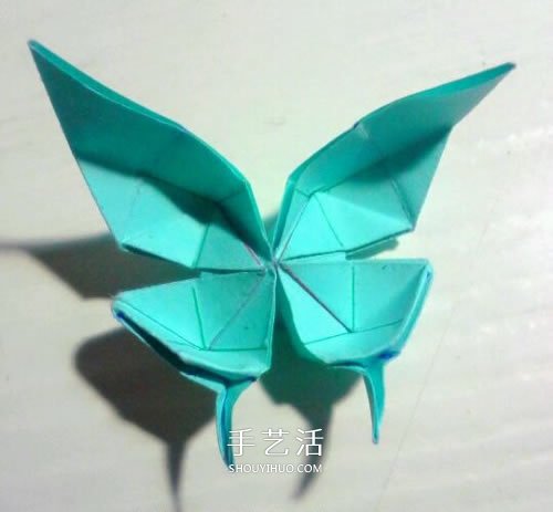 鳳尾蝶折紙圖解教程 手工鳳尾蝶的折法步驟 -  www.rpnrmr.com