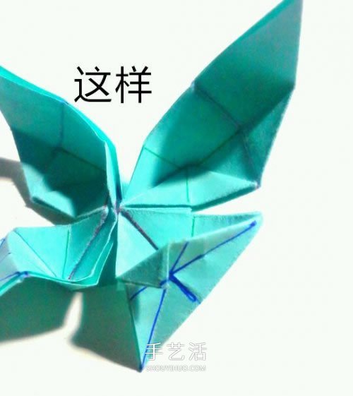 鳳尾蝶折紙圖解教程 手工鳳尾蝶的折法步驟 -  www.rpnrmr.com
