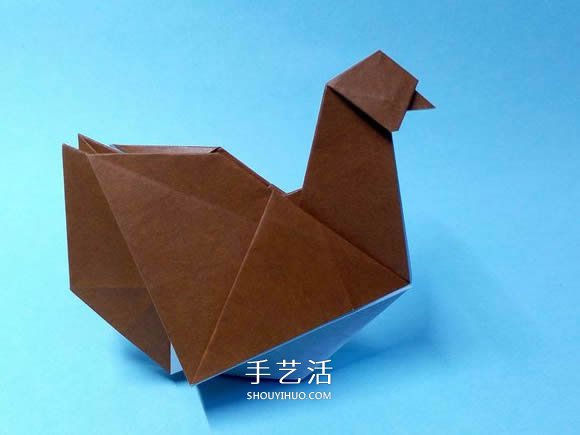折紙母雞的方法圖解 怎么折母雞的折法步驟 -  www.rpnrmr.com