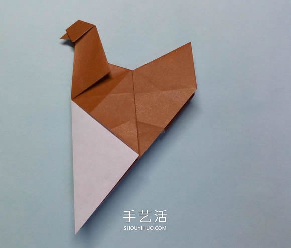 折紙母雞的方法圖解 怎么折母雞的折法步驟 -  www.rpnrmr.com